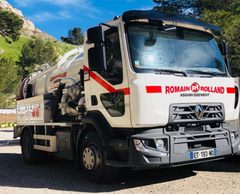 Camion assainissement Romain Rolland Marseille