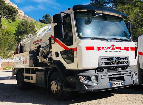 Camion assainissement Romain Rolland Marseille